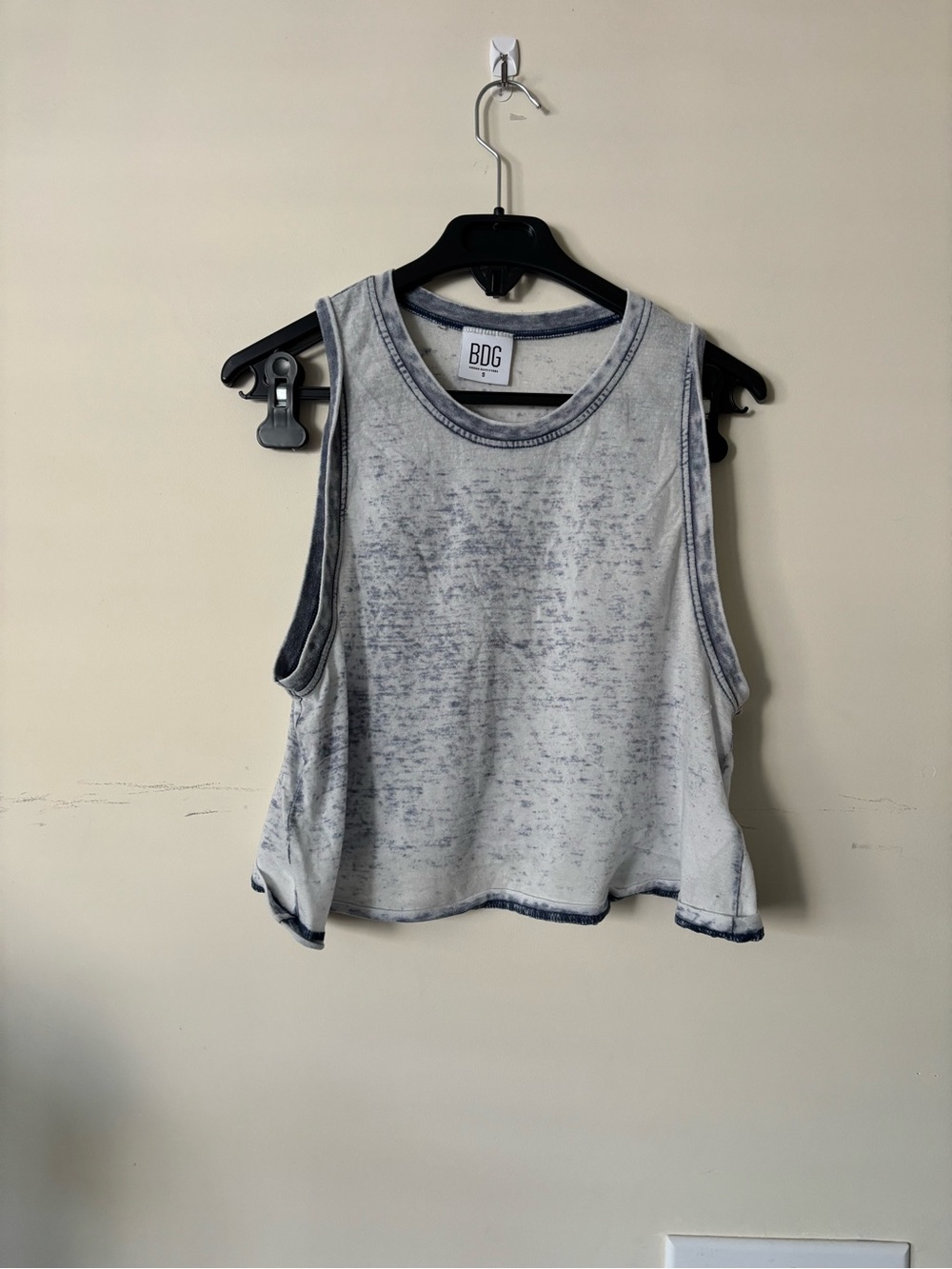 BDG Urban Outfitters Acid Wash Muscle Tank Top - Gray/Blue